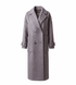 Женское длинное классическое пальто oversize с поясом N159V фото
