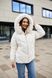 Women's short winter jacket with a fur hood insulated zip up with elastic cuffs and decorative stitching milk , 1221 (a), 1221 (a), 42, Winter