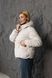 Women's spring oversized jacket with a hood milky, 1221(L), 1221(L), 42