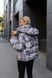 Women's double-sided winter oversized puffer with a detachable hood and print beige, 1437 (а), 1437 (а), 42, Winter