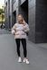 Women's double-sided winter oversized puffer with a detachable hood and print beige, 1437 (а), 1437 (а), 42, Winter