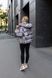 Women's double-sided winter oversized puffer with a detachable hood and print beige, 1437 (а), 1437 (а), 42, Winter