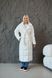 Women's long warm down jacket with a belt and hooded neck warmer milk , #1_Молоко, #1_Молоко, 42, Winter