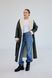 Women's long winter faux leather coat with fur, wide sleeves, and a belt in dark green, Green, Green, 42, Winter