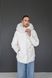 Women&rsquo;s Oversized Quilted Winter Jacket with Hood and Eco Fur, 1221 (a), 46, 1221 (a)