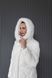 Women&rsquo;s Oversized Quilted Winter Jacket with Hood and Eco Fur, 1221 (a), 46, 1221 (a)
