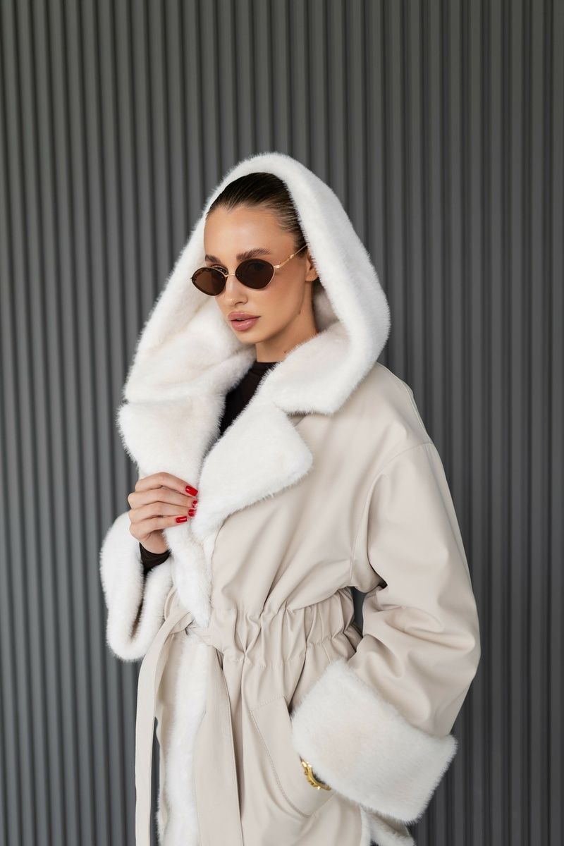Eco coat/reversible parka white, White, White, 42, Winter