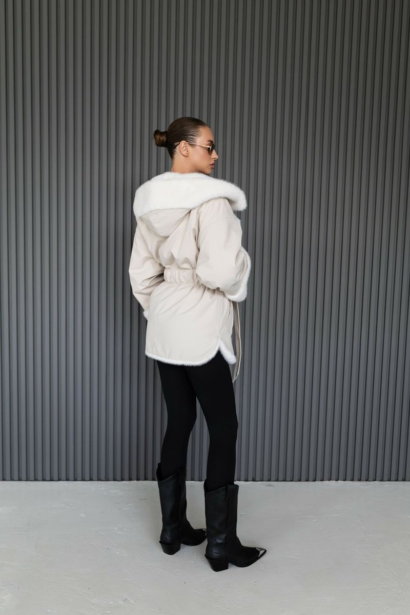 Eco coat/reversible parka white, White, White, 42, Winter