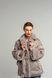 Double-sided eco-fur sheepskin coat with an English collar gray, Silver, Silver, 42, Winter