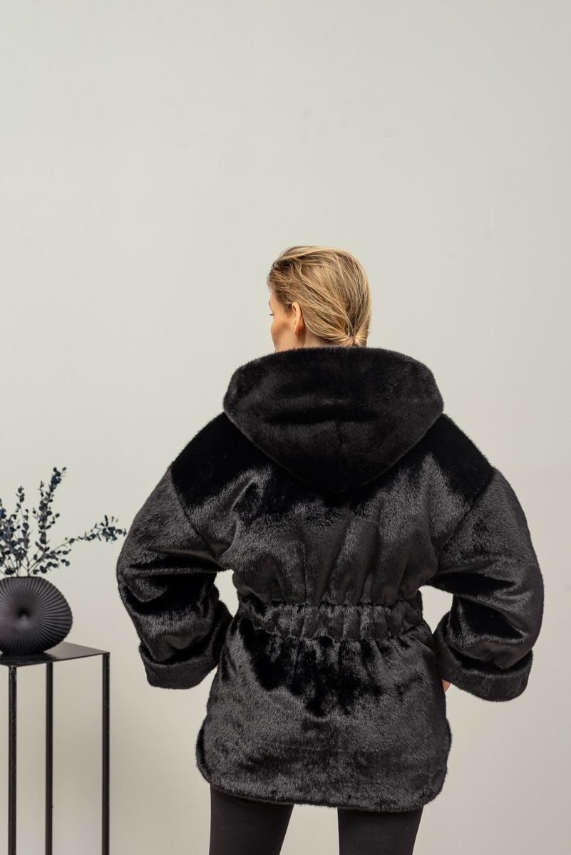 Ecofur  park coat double-sided black, 178_Black, 178_Black, 42, Winter