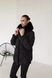 Women&rsquo;s Oversized Quilted Winter Jacket with Hood and Eco Fur, Black(Y), 42, Black(Y)