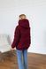 Women's winter down jacket with a hood padded oversized jacket burgundy, 772 (а), 772 (а), 44, Winter