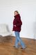 Women's winter down jacket with a hood padded oversized jacket burgundy, 772 (а), 772 (а), 44, Winter