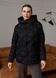 Women's demi-season jacket with a hood quilted short, Black, 46, Black