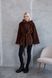 Women's Reversible Short Hooded Faux Fur Shearling Coat mahogany, Mahogani, Mahogani, 42