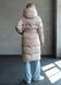 Warm women's jacket with a belt  hood, and patch pockets beige, 1437 (а), 1437 (а), 44, Winter