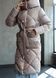 Warm women's jacket with a belt  hood, and patch pockets beige, 1437 (а), 1437 (а), 44, Winter