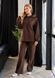 Women's palazzo pants with a loose fit and high waist, chocolate, Chocolate, 44, Autumn/Spring