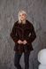 Women's Reversible Short Faux Fur Suede Shearling Coat brown, Brown, Brown, 42, Winter