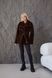 Women's Reversible Short Faux Fur Suede Shearling Coat brown, Brown, Brown, 42, Winter