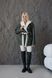 Women's reversible winter aviator coat with belt made of eco leather and fur dark green, Green, Green, 42, Winter