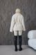 Women's reversible winter aviator coat with belt made of eco leather and fur dark green, Green, Green, 42, Winter
