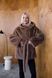 Women's Reversible Short Hooded Faux Fur Shearling Coat macadamia, Macadamia, Macadamia, 50, Winter