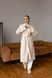 Women's mid-season coat with a belt and wide sleeves in milk, 1026_(молоко), 1026_(молоко), 46, Autumn/Spring