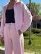 Women's jogger sweatpants with side stripes and a high waist, Pink, Pink, 42, Autumn/Spring