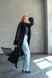 Long reversible faux fur eco-coat with belt, 178_Black, 178_Black, 56, Winter